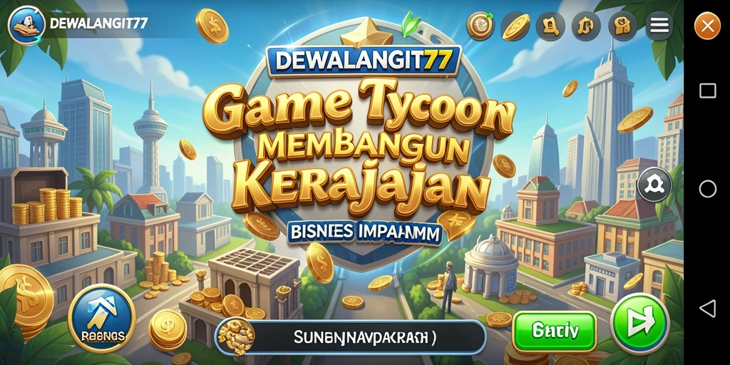 Tangkapan layar gameplay DEWALANGIT77 yang menampilkan keseruan mengelola bisnis.