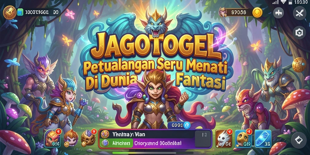 Screenshot utama JAGOTOGEL menampilkan karakter beraksi di dunia petualangan yang penuh warna.