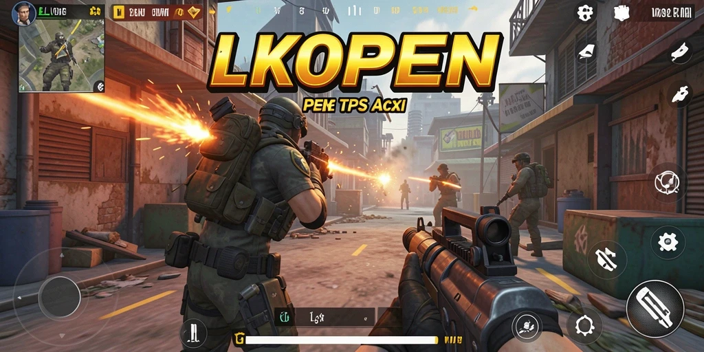 Screenshot menampilkan aksi seru dalam permainan TPS LKOPEN.