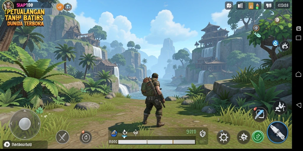 Tampilan screenshot gameplay SIAP108 yang menampilkan eksplorasi dunia terbuka.
