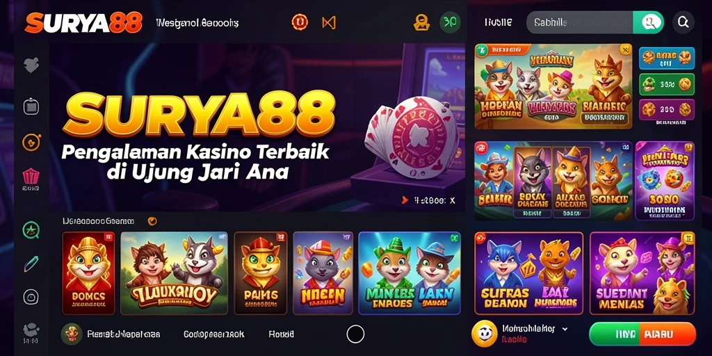 Tampilan gameplay Kasino yang menarik dan interaktif di SURYA88.