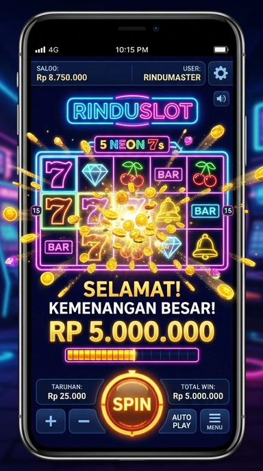 Tampilan utama aplikasi rinduslot dengan banyak pilihan aplikasi.