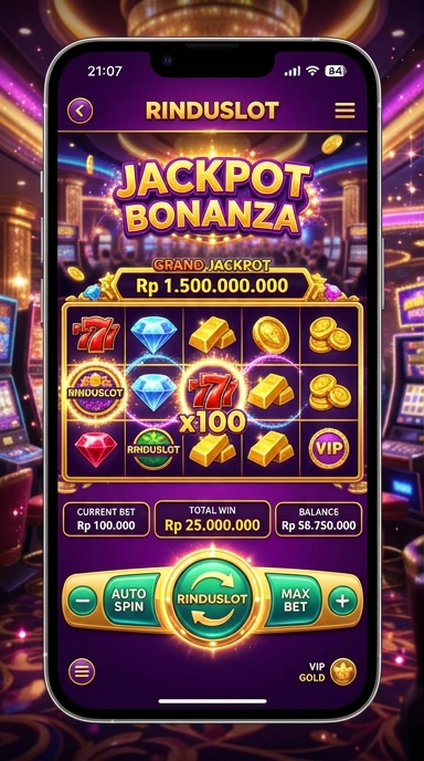 Antarmuka pengguna rinduslot yang sederhana dan intuitif.